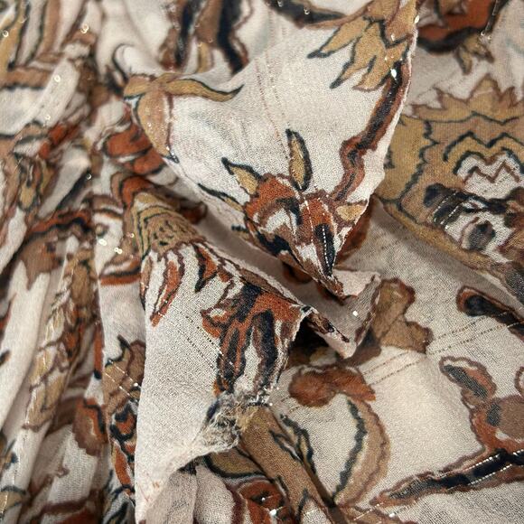 Veronica Beard hazel blush pink floral silk chiffon skirt Women’s size 0 - Picture 9 of 9